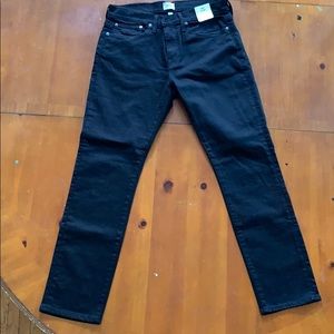 J. Crew 484 Stretch Denim Black
